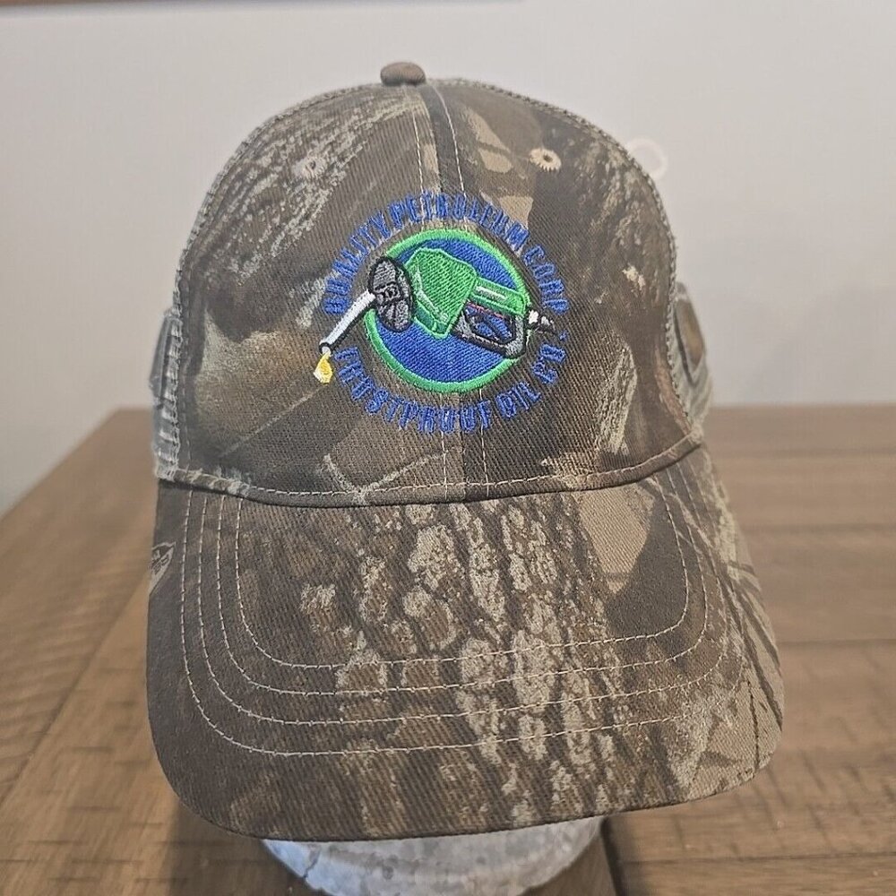 Quality Petroleum Camouflage Mesh Strapback Adjustable Trucker Hat Cap Realtree